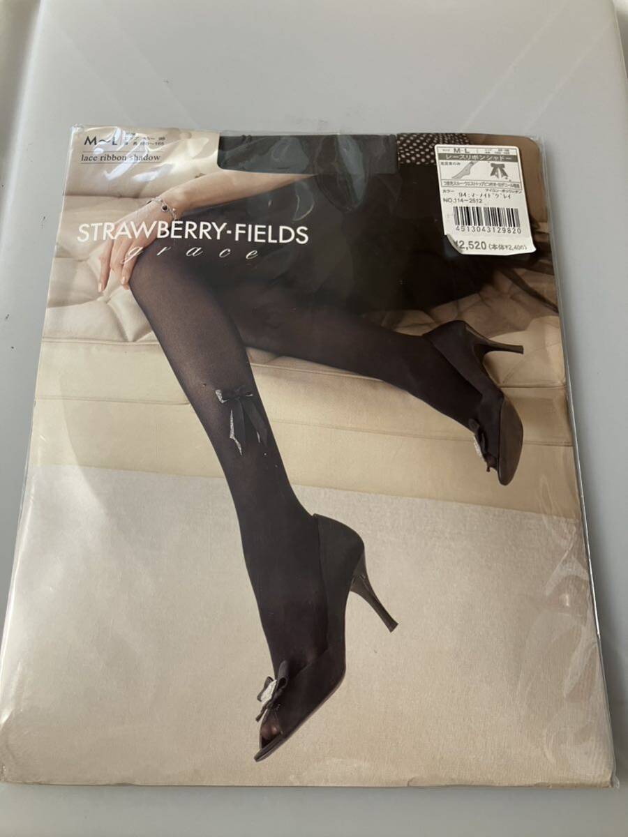 【送料無料】 strawberry-fields grace レースリボンシャドー 50デニール タイツ マーメイドグレイ 高級 パーティ ドレス tights ナイガイ拍卖