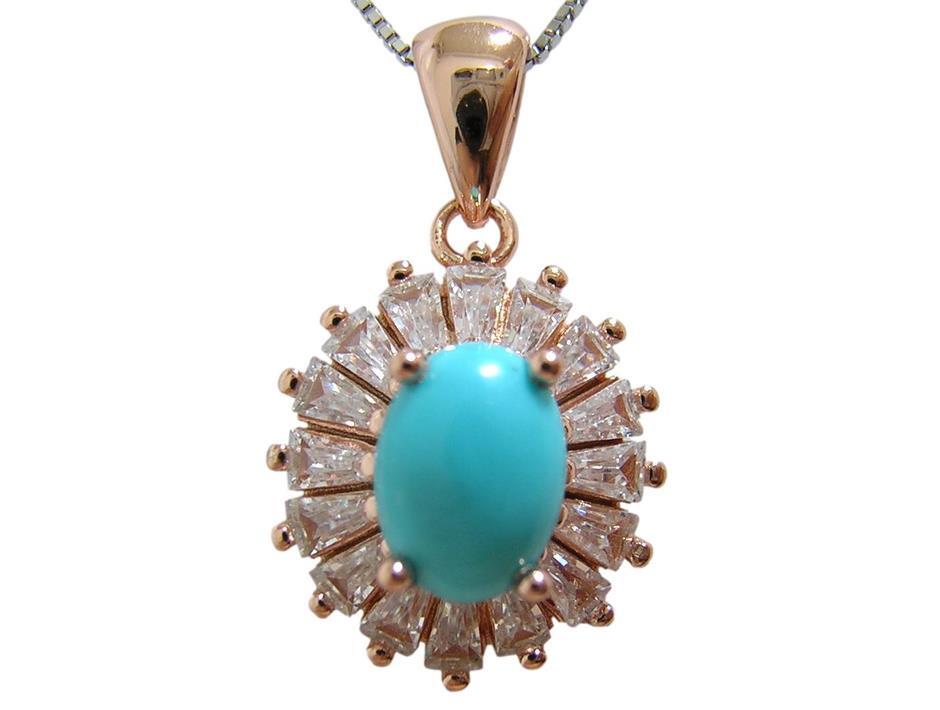 『天然ターコイズ』 トルコ石 ペンダントネックレス拍卖