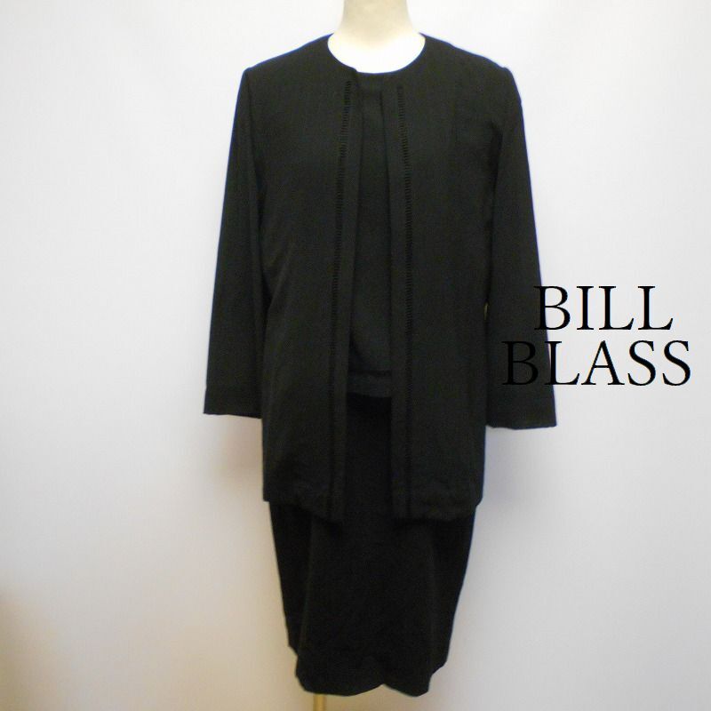 910597 BILL BLASS ビルブラス フォーマル 黒 ワンピーススーツ セットアップ 9拍卖