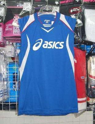 XS6226 アシックス ジュニアノースリブシャツ 青 ブルー 140cm asics キッズ 子供 新品 レトロ 即決*拍卖