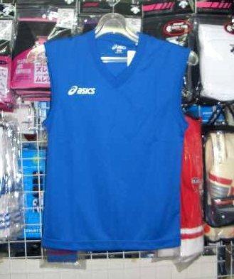 XS6609 アシックス ジュニアノースリブシャツ 青 ブルー130cm asics キッズ 子供 新品 レトロ 即決*拍卖