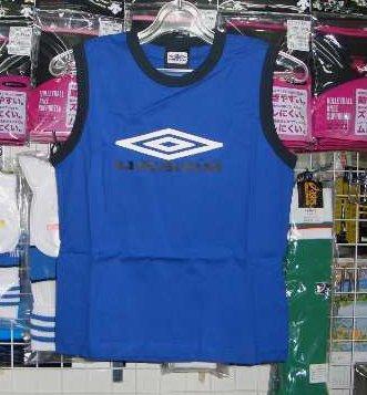 かわいい アンブロ UCS5865Jノースリーブシャツ青 ブルー140cm ジュニア キッズ 子供 umbro 新品 レトロ 即決*拍卖