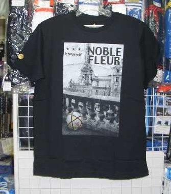 QF011981おしゃれなフットサルTシャツ黒 ブラックLサイズ le coq 新品 レトロ /拍卖