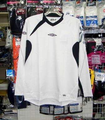 UBA7740 アンブロ EX長袖シャツWHT 白 ホワイト M-Lサイズ umbro 新品 レトロ 即決価格/拍卖