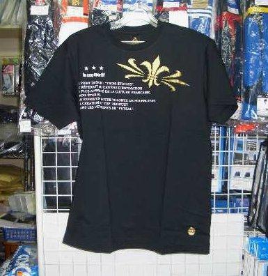ルコック QF012801おしゃれなフットサルTシャツ黒 ブラックMサイズ le coq 新品 レトロ /拍卖