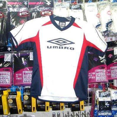 アンブロ UBS7726JかっこいいプラシャツWHT 白 ホワイト130cm ジュニア キッズ 子供 umbro 新品 レトロ 即決/拍卖