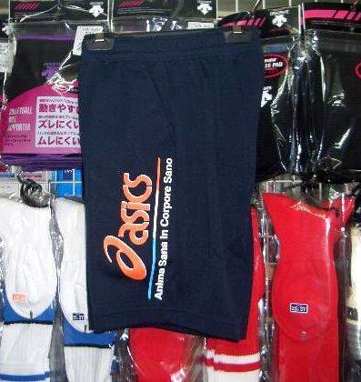 XW7068 asics アシックス レディース ハーフパンツ 紺×オレンジMサイズ asics 新品 レトロ 即決/拍卖
