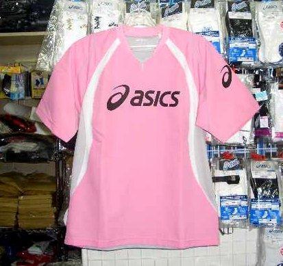 アシックス XS6040半袖プラシャツ ピンクLサイズ asics 新品 レトロ 即決価格/拍卖