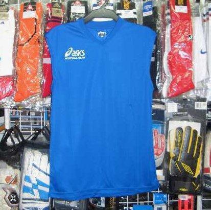 アシックス 限定販売気合ノースリーブ青 ブルー Mサイズ asics 新品 レトロ 即決価格/拍卖