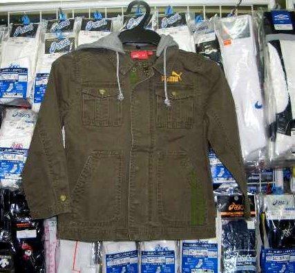 プーマ かわいいフード付ジャケットカーキ140cm ジュニア キッズ 子供 新品 レトロ 即決/拍卖