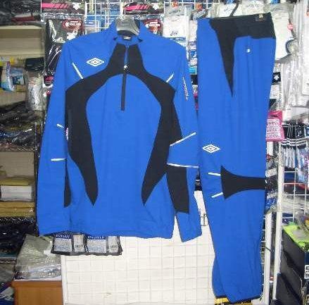 かっこいい アンブロ PPTソニックマスターシェル上下青 ブルーOサイズ 大きいサイズ umbro 新品 レトロ 即決/拍卖