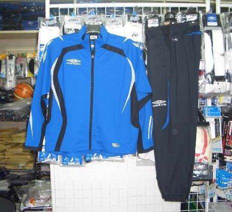 アンブロ JRパフォーマンス上下前開き青×黒160cm ジュニア キッズ 子供 umbro 新品 レトロ /拍卖