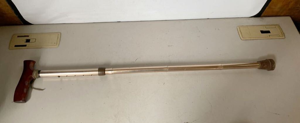 アルミ製 折り畳み 伸縮 ステッキ 杖【中古品】拍卖