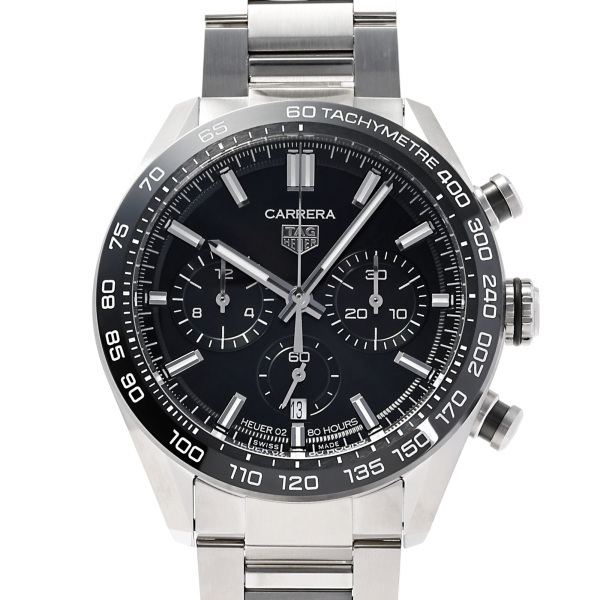 タグ・ホイヤー TAG HEUER カレラ キャリバー ホイヤー02 スポーツクロノグラフ CBN2A1B.BA0643 ブラック文字盤 新品 腕時計 メンズ拍卖