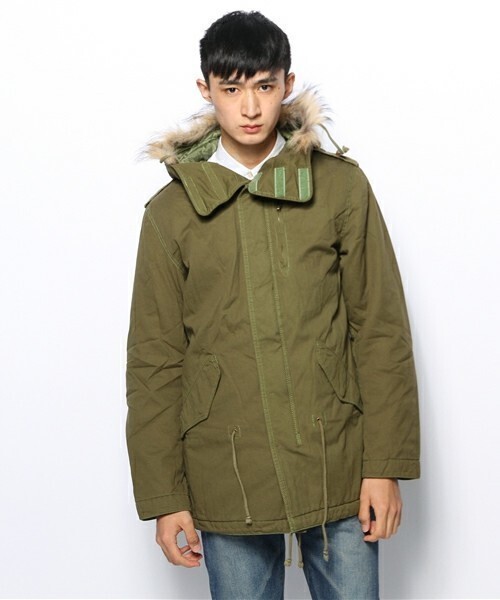 新品 Bitter Ender ビターエンダー カーキモッズコート 中綿 裏地キルティング KHA L拍卖