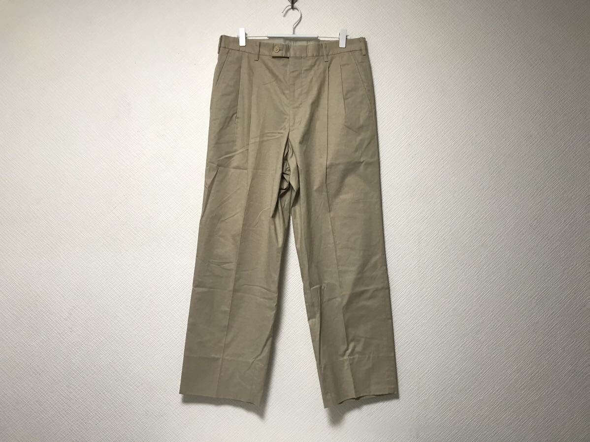 本物ヒールクリークHealCreekコットン麻リネンチノスラックスパンツサーフアメカジミリタリービジネススーツゴルフベージュL日本製85拍卖