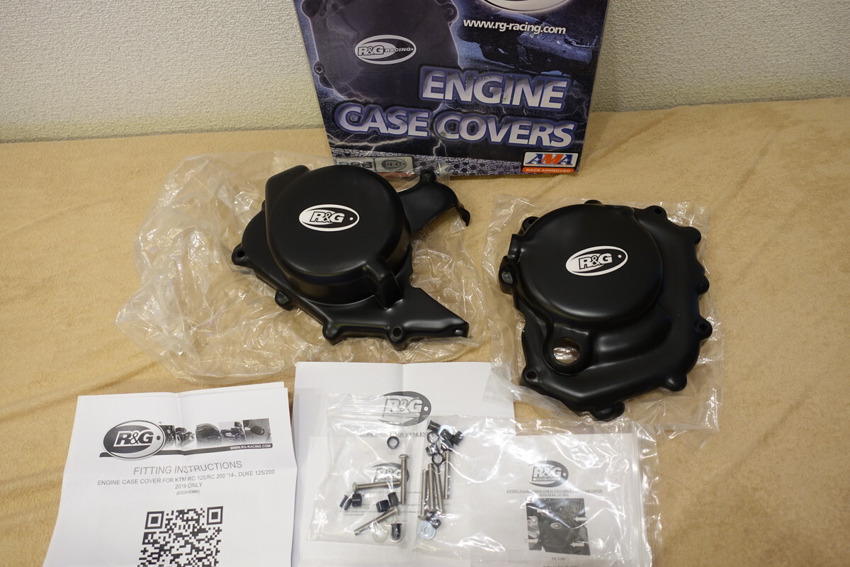 R&G KTM RC125 / RC200 (14-16) エンジンケースカバー左右セット スライダー 定価29,700円 RG-KEC0074BK拍卖