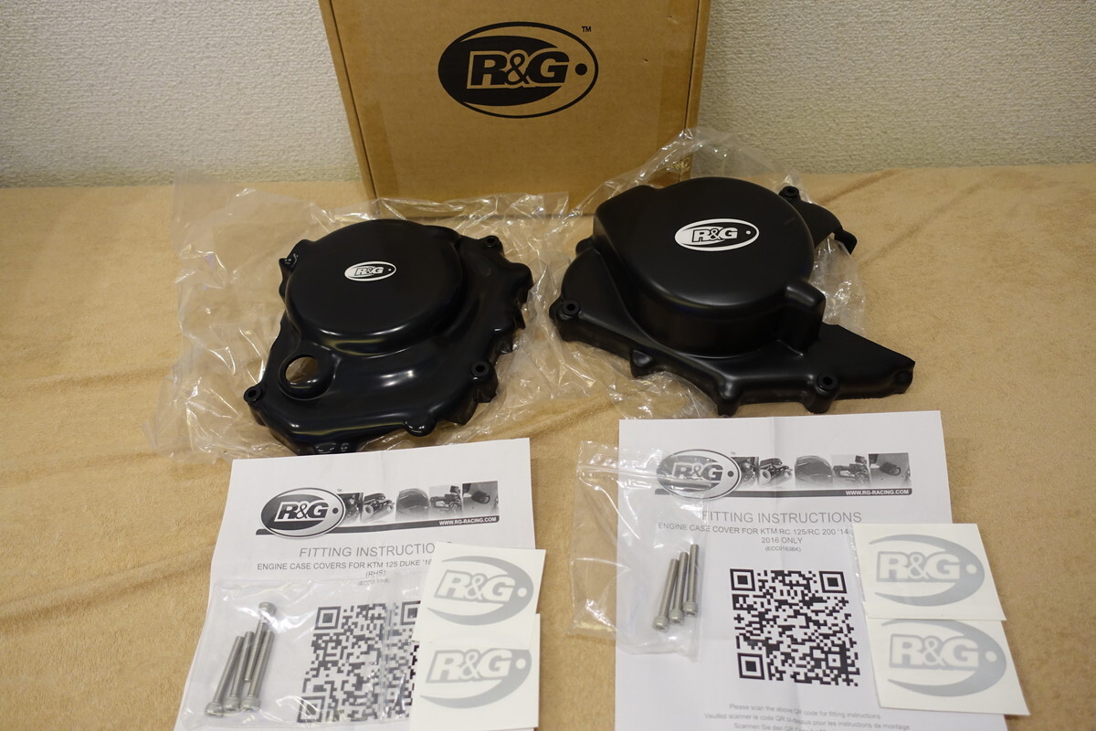 R&G KTM RC125 / RC200 (14-16) エンジンケースカバー左右セット スライダー 定価29,700円 RG-KEC0074BK 2拍卖