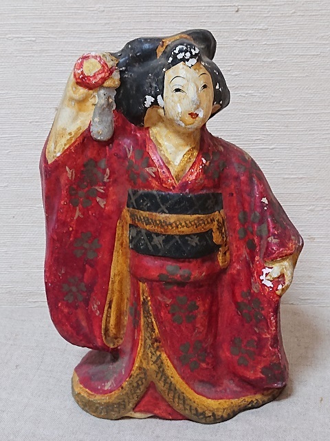 郷土玩具、土人形 郷土人形 日本人形 昭和レトロ レトロ アンティーク インテリア 人形 約21cm拍卖