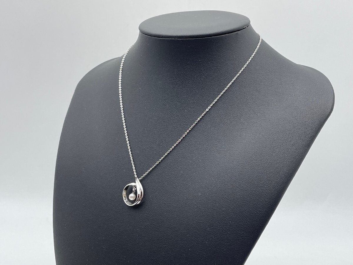 □△ MIKIMOTO GINZA TOKYO ミキモト パール ネックレス SILVER 925 本真珠 (S0928)拍卖