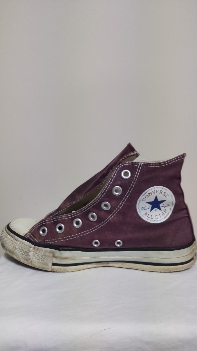 CONVERSE onestar コンバース オールスター 中古 サイズ24cm US5 パープル 古着 ヴィンテージ オールド キャンバス ワンスター 洗濯済み拍卖