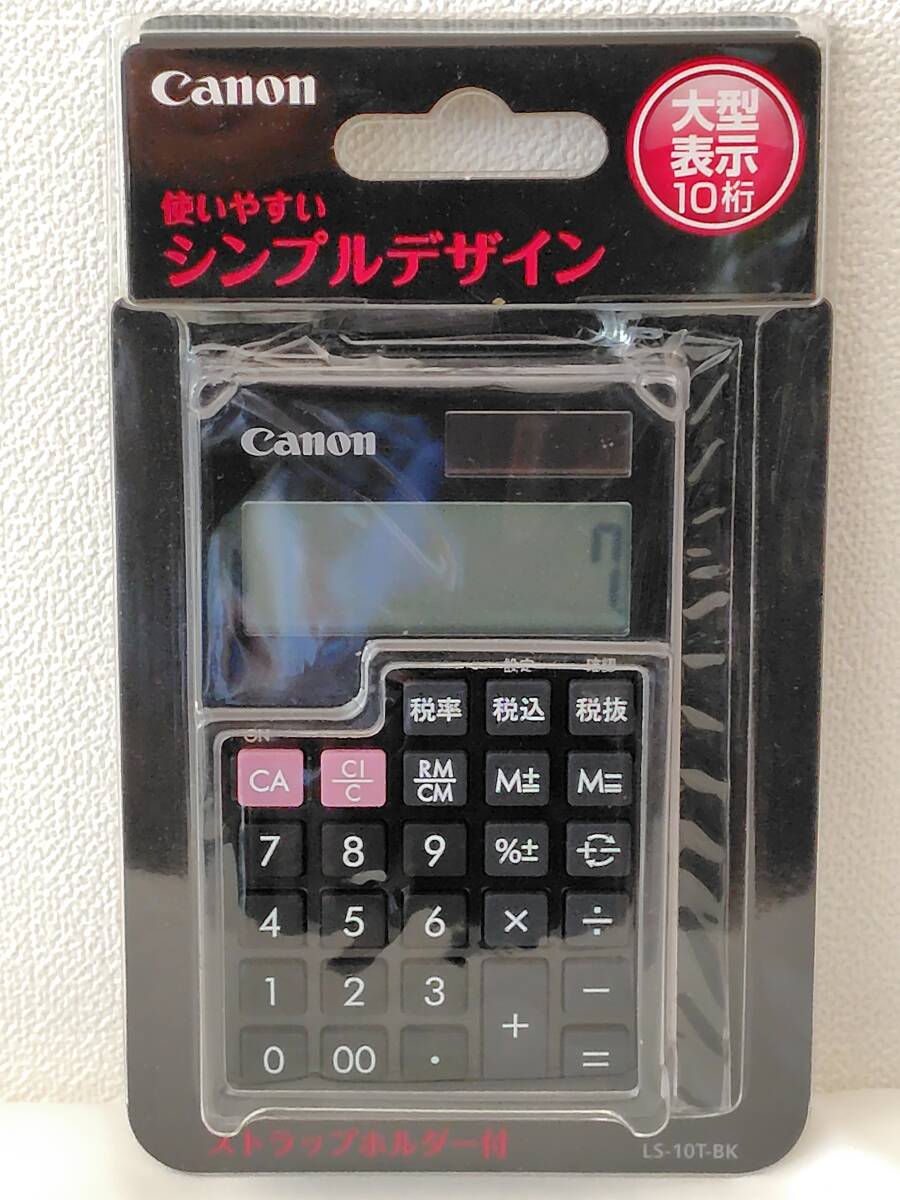 【未使用】Canon キヤノン LS-10T-BK カバー付き手帳タイプ電卓 10桁 ブラック拍卖