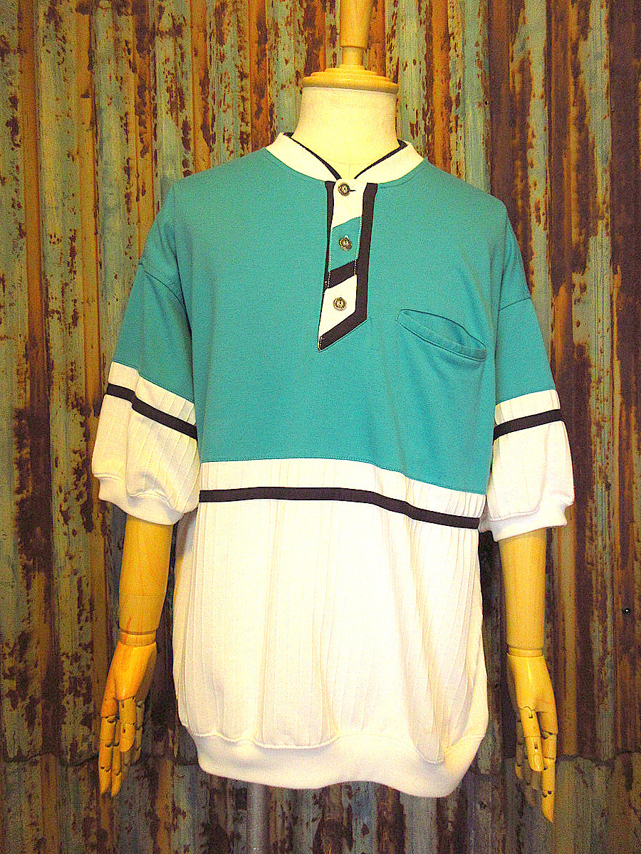 ビンテージ80’s90’s●KNIGHTSBRIDGEヘンリーネック切り替えTシャツsize XL●240927k4-m-tsh-ot 1980s1990s古着メンズトップス拍卖