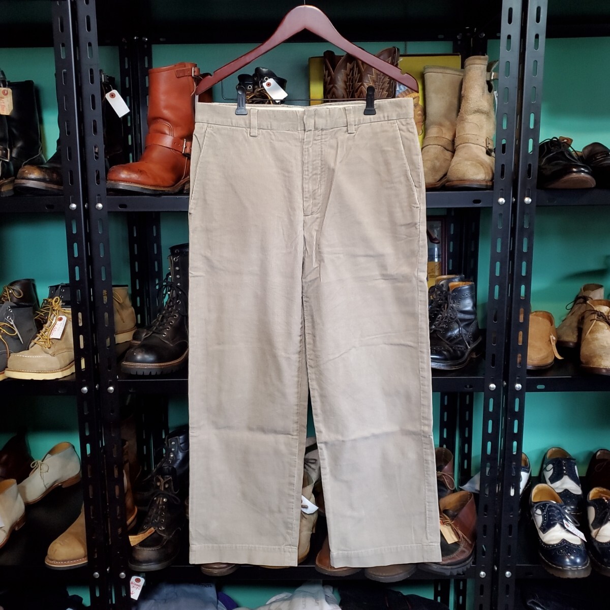 C57◆【33×30】BANANA REPUBLIC DAWSON 細畝コーデュロイパンツ ベージュ コットン100% 中古 USED 古着 アメリカ古着拍卖