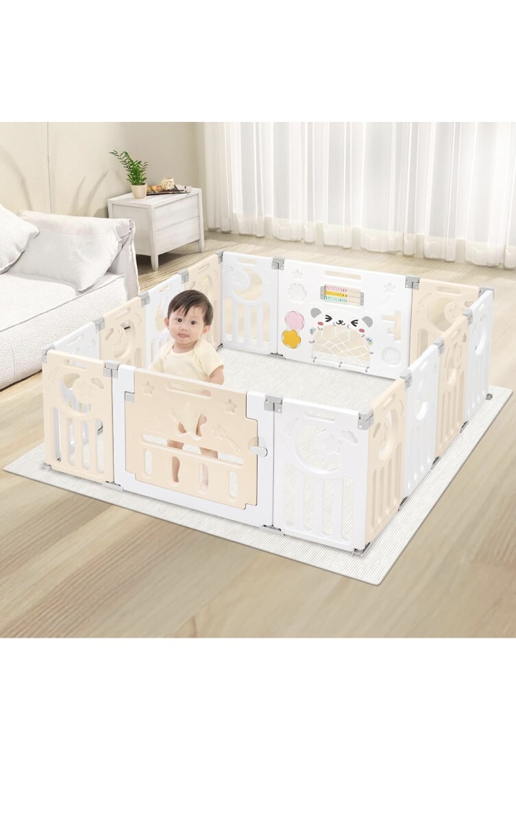 Dripex ベビーサークル プレイヤード サークル ベビー トイパネル キッズランド 柵 赤ちゃん 150×ベビーサークル 北欧風 安全対策拍卖