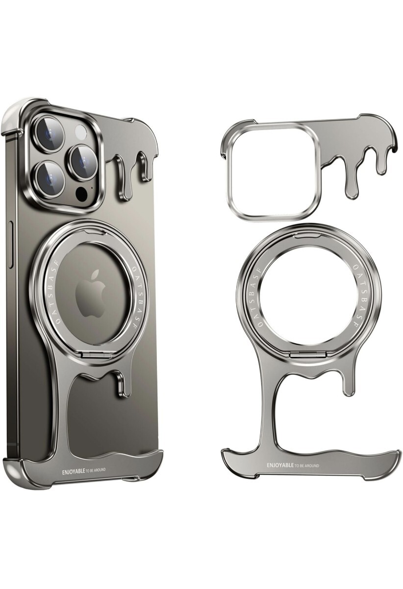 OGRANEE for Mag の安全なキック スタンド 360° 回転可能な iPhone 15 Promax iPhone 15 磁気 固定 耐久性 キックスタンド 頑丈 拍卖