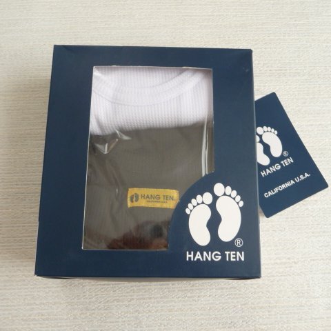 新品 HANG TEN ハンテン メンズ 3点セット M 紳士 丸首 白 黒 インナー Tシャツ ステテコ ルームウェア拍卖