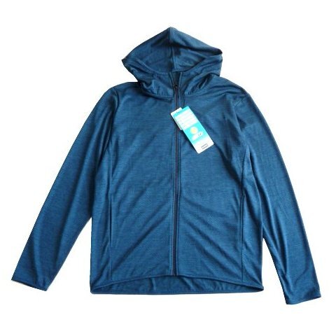 新品 CLOSSHI ジャカード ジップ パーカー メンズ M 紳士 青 FIBER DRY クロッシー ファイバードライ 拍卖