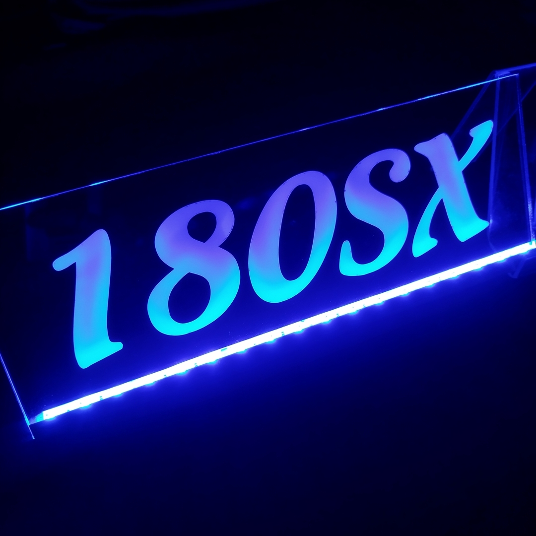 180SX④ フルカラー LED アクリルプレート RS13 RPS13 KRS13 KRPS13 日産 NISSAN 内装 パーツ カスタム 電源付き シガーソケット USB拍卖