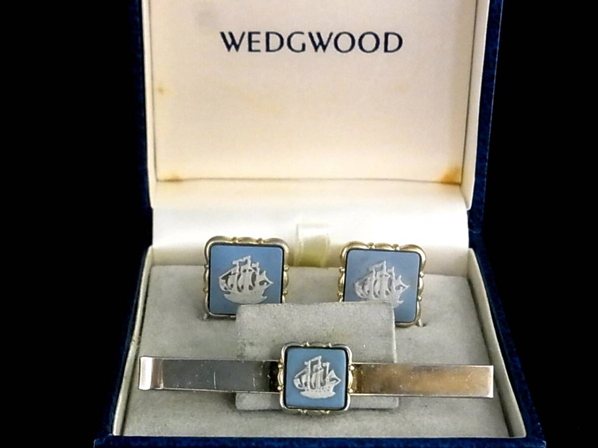 ■№0100■特売③■ウェッジウッド■カフス・タイピン・ネクタイ ピン セット♪■拍卖