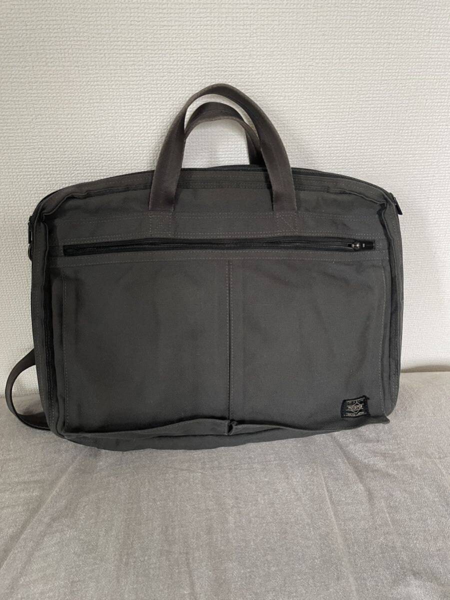 ★PORTER ポーター ブリーフケース ビジネスバッグ 2way ショルダーバッグ チャコール★拍卖