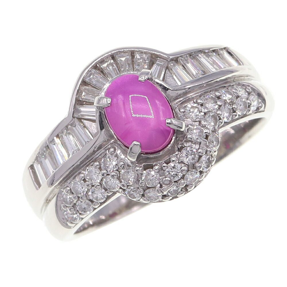 スタールビー ダイヤモンド リング SR1.61ct D0.83ct Pt900 15号 中古 指輪 アクセサリー ジュエリー拍卖