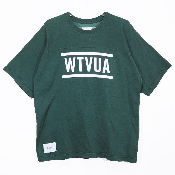 WTAPS ダブルタップス 23AW QB/SS/RACO.BRACKETS 232ATDT-CSM09 ショートスリーブ フットボール Tシャツ グリーン 半袖 サイズ02(M) sepk拍卖