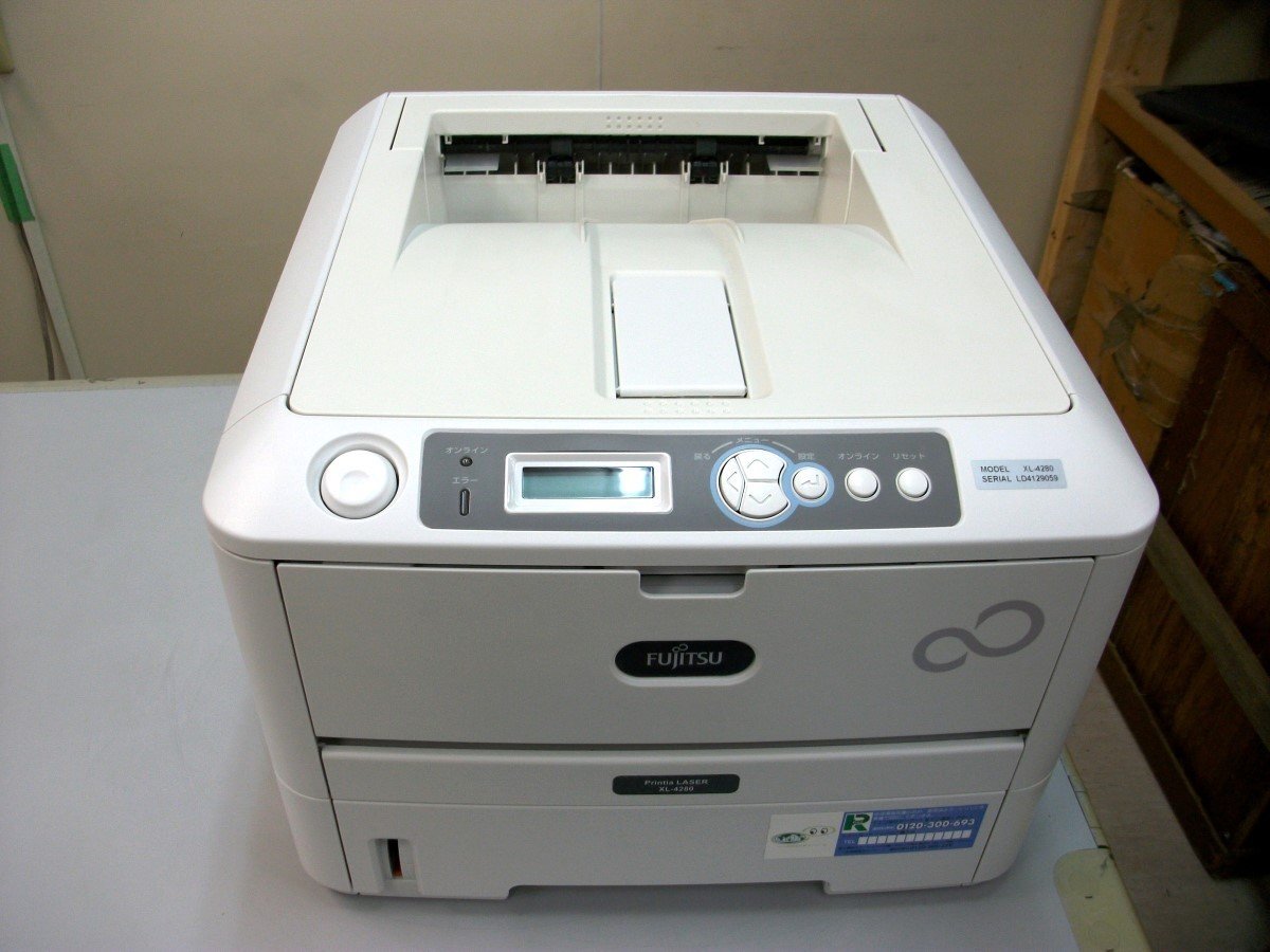 ★ 中古レーザープリンタ / FUJITSU:XL-4280 / 印字枚数:18,503枚 / 中古使用済みトナー・ドラム付き ★拍卖