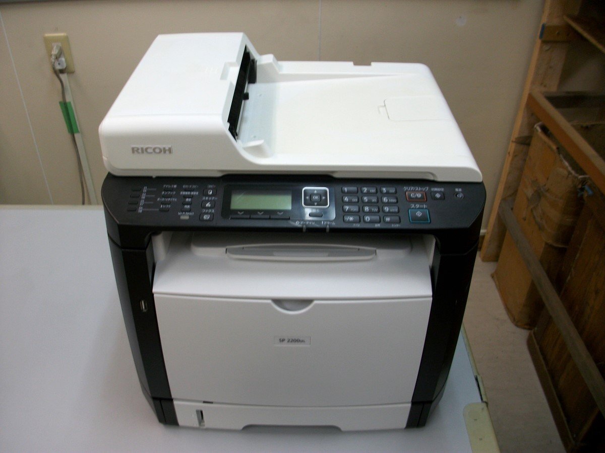 ★ ジャンク / 中古レーザープリンタ複合機 / RICOH SP-2200SFL / 自動両面印刷対応 / 残量不明トナー付き ★拍卖