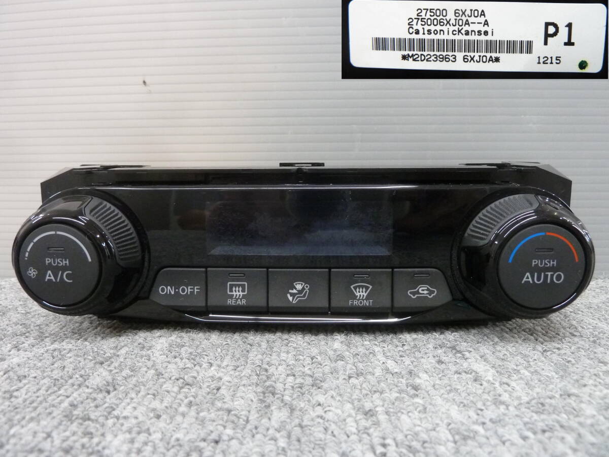 ●●2409-21L スタート即決! E13 NOTE ノート 純正 エアコン操作スイッチパネル 27500 6XJ0A 動作確認済み!拍卖