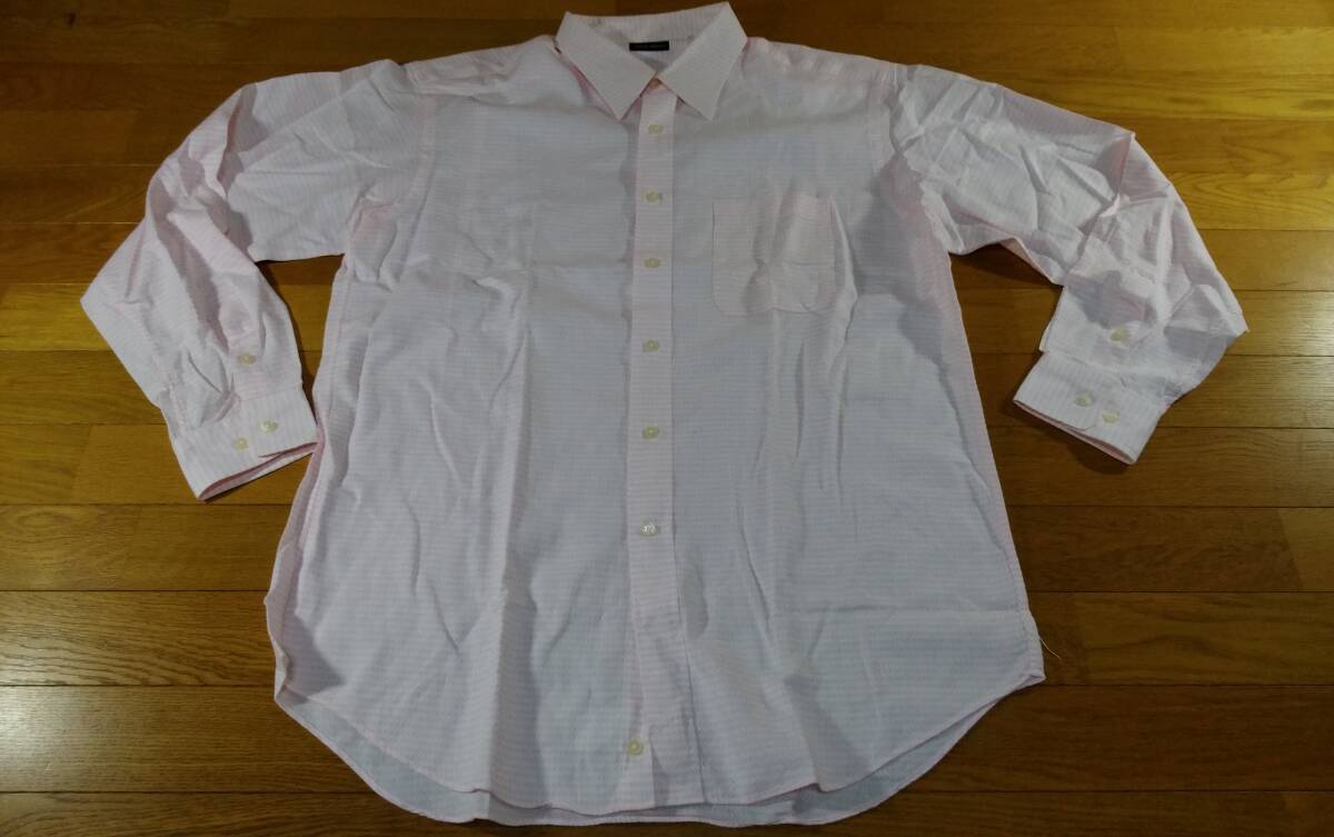 INHALE EXHALE 長袖シャツ SIZE:43/L 白 ピンク 送料215円~拍卖