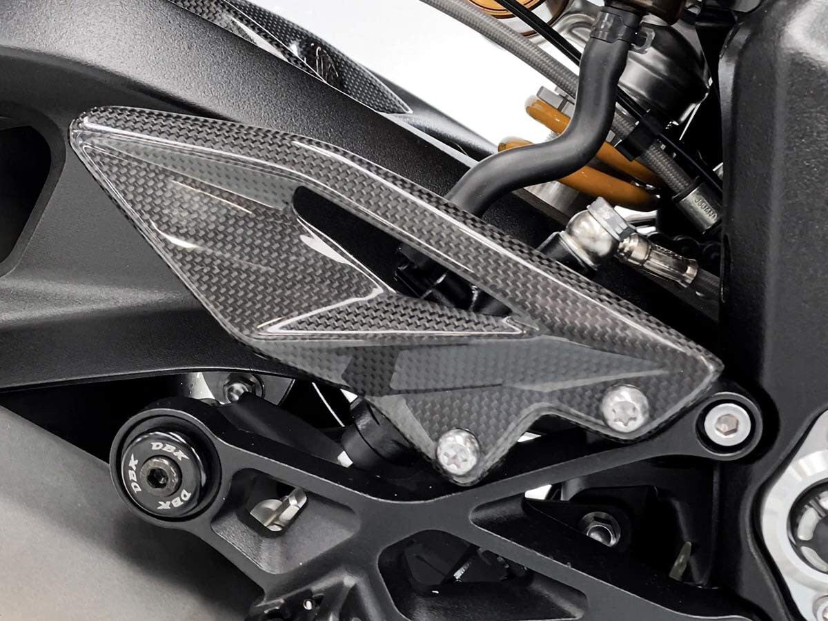 【国内在庫】DUCABIKE ドゥカバイク ドライカーボン ヒールガード 艶あり トライアンフ STREET TRIPLE 765 S / R / RS / MOTO2 EDITION ★拍卖