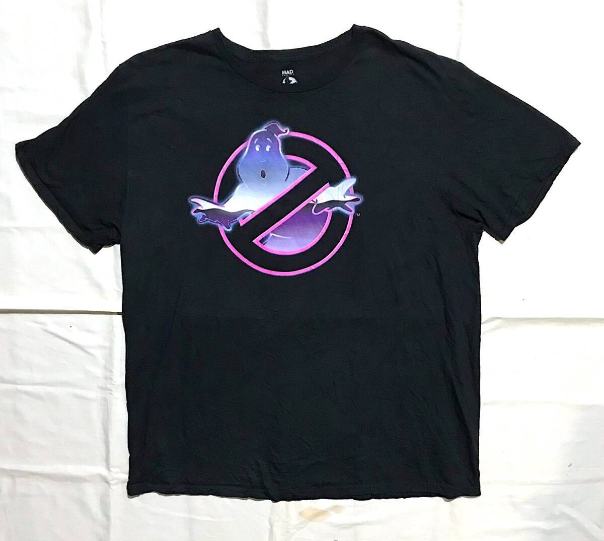 Movie Tee【ゴーストバスターズ】サイズL/GHOSTBUSTERS/ネオンロゴ/映画Tee/ムービーTee拍卖