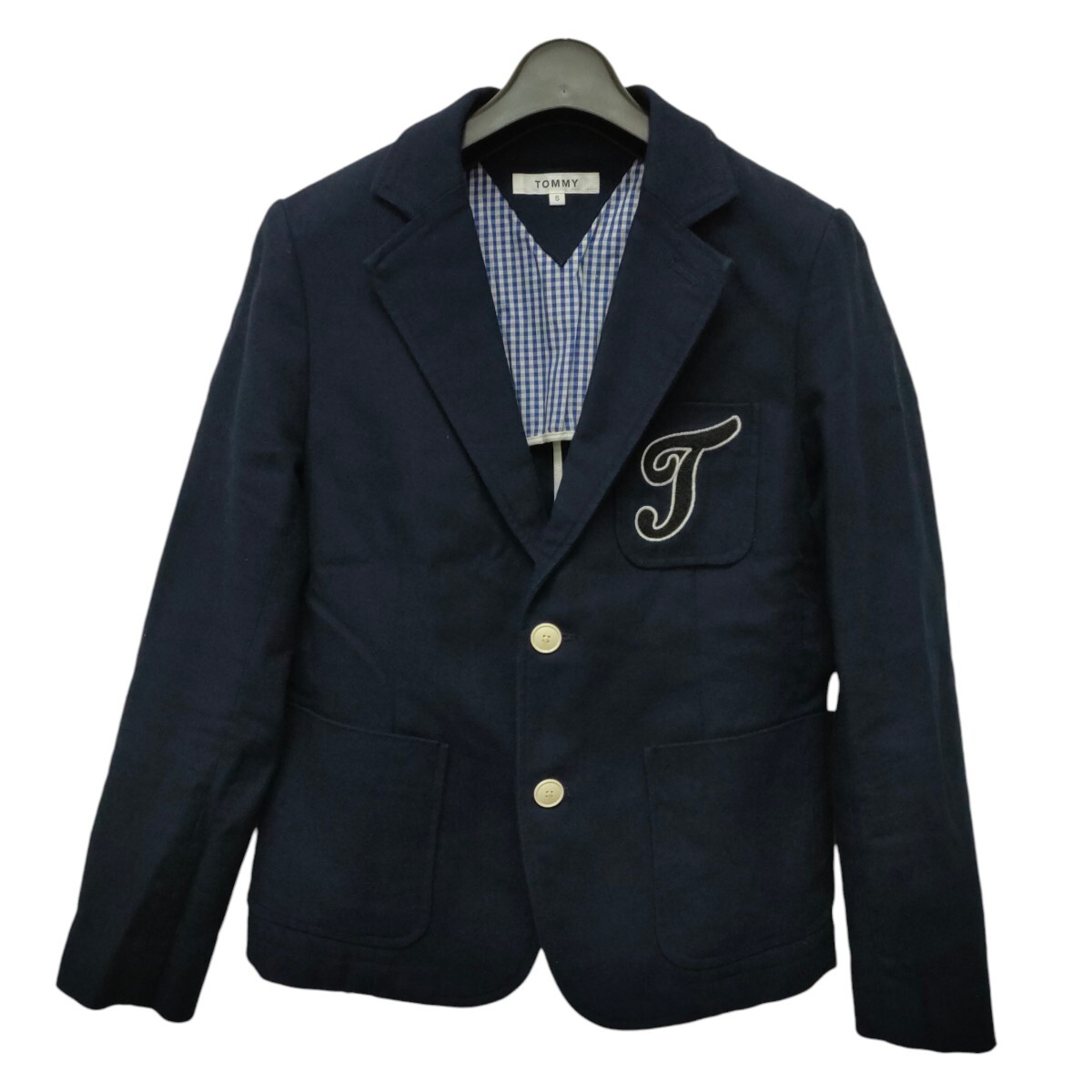 TOMMY / トミーヒルフィガー レディース ブレザー テーラードジャケット 濃紺 Sサイズ 春秋服 I-4691拍卖