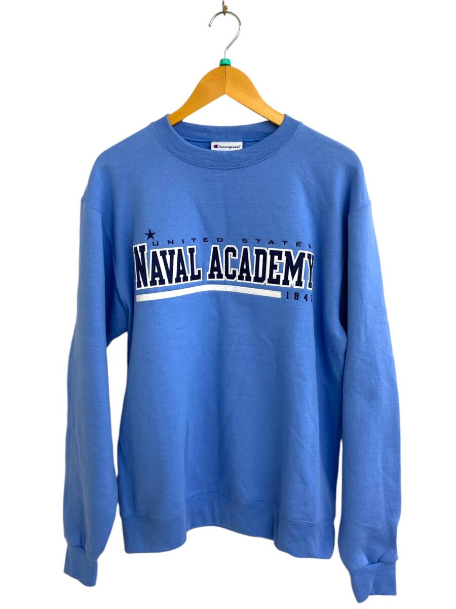 Champion (チャンピオン) AUTHENTIC ATHLETICWEAR NAVAL ACADEMY スエット トレーナー タグ付属 コットン M ライトブルー メンズ/004拍卖
