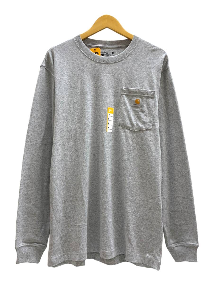 Carhartt (カーハート) Workwear LS Pocket T-Shirt ロンT 長袖Tシャツ 907604 K126 M グレー HEATHER GRAY メンズ/091拍卖