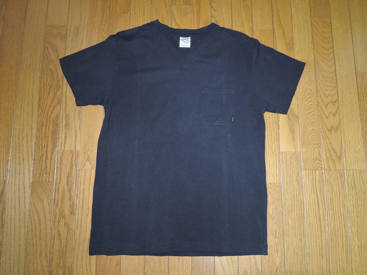 CALEE キャリー ポケット Vネック Tシャツ M 黒 V字 カットソー POCKET V NECK T-SHIRT /拍卖