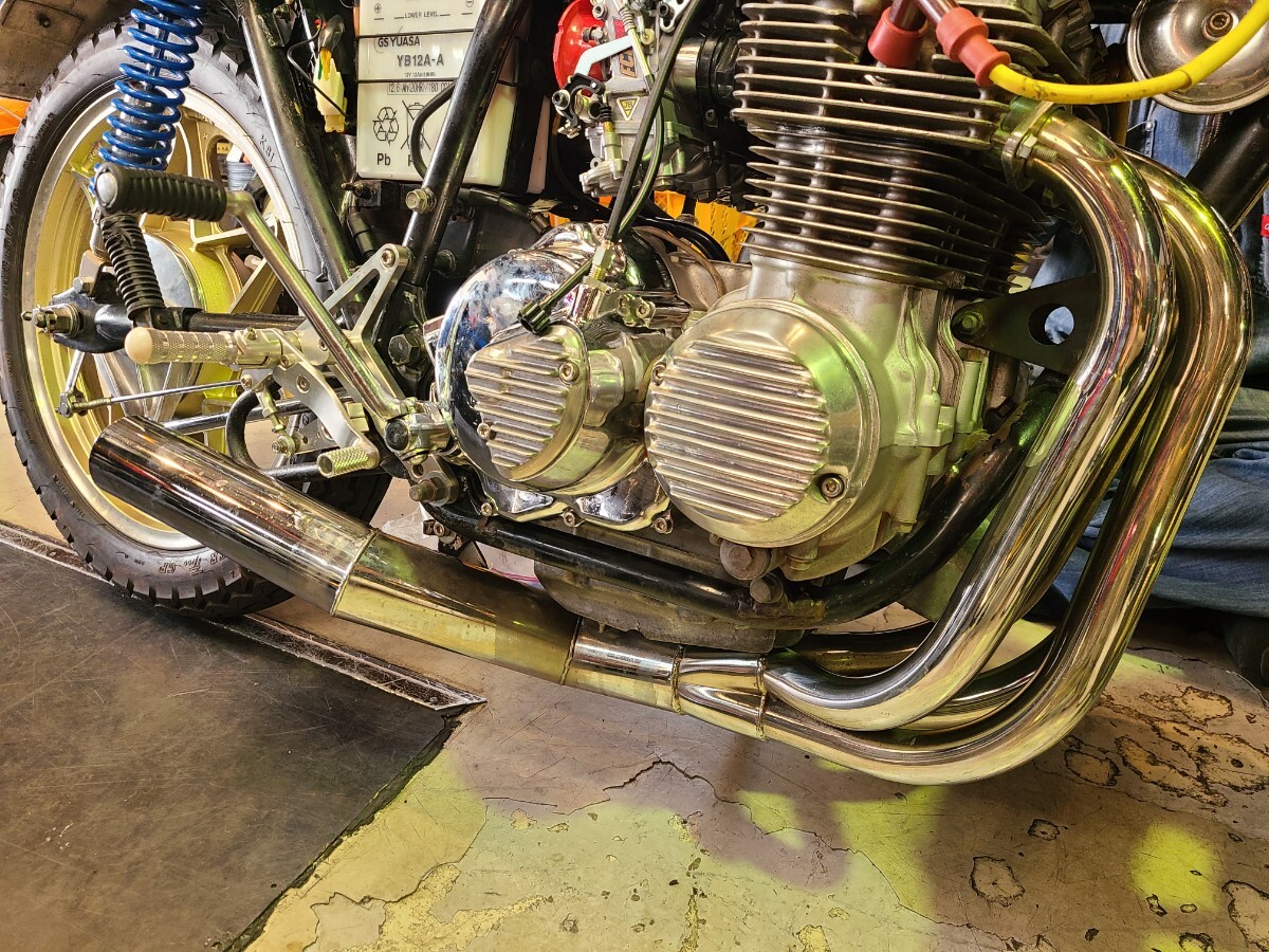 旧CB400F マフラー メッキ ショート菅 ヨンフォア CB400FOUR 新品 国内生産拍卖