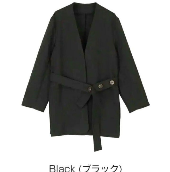 ★ティティベイト★ベルト付き★ノーカラージャケット★拍卖