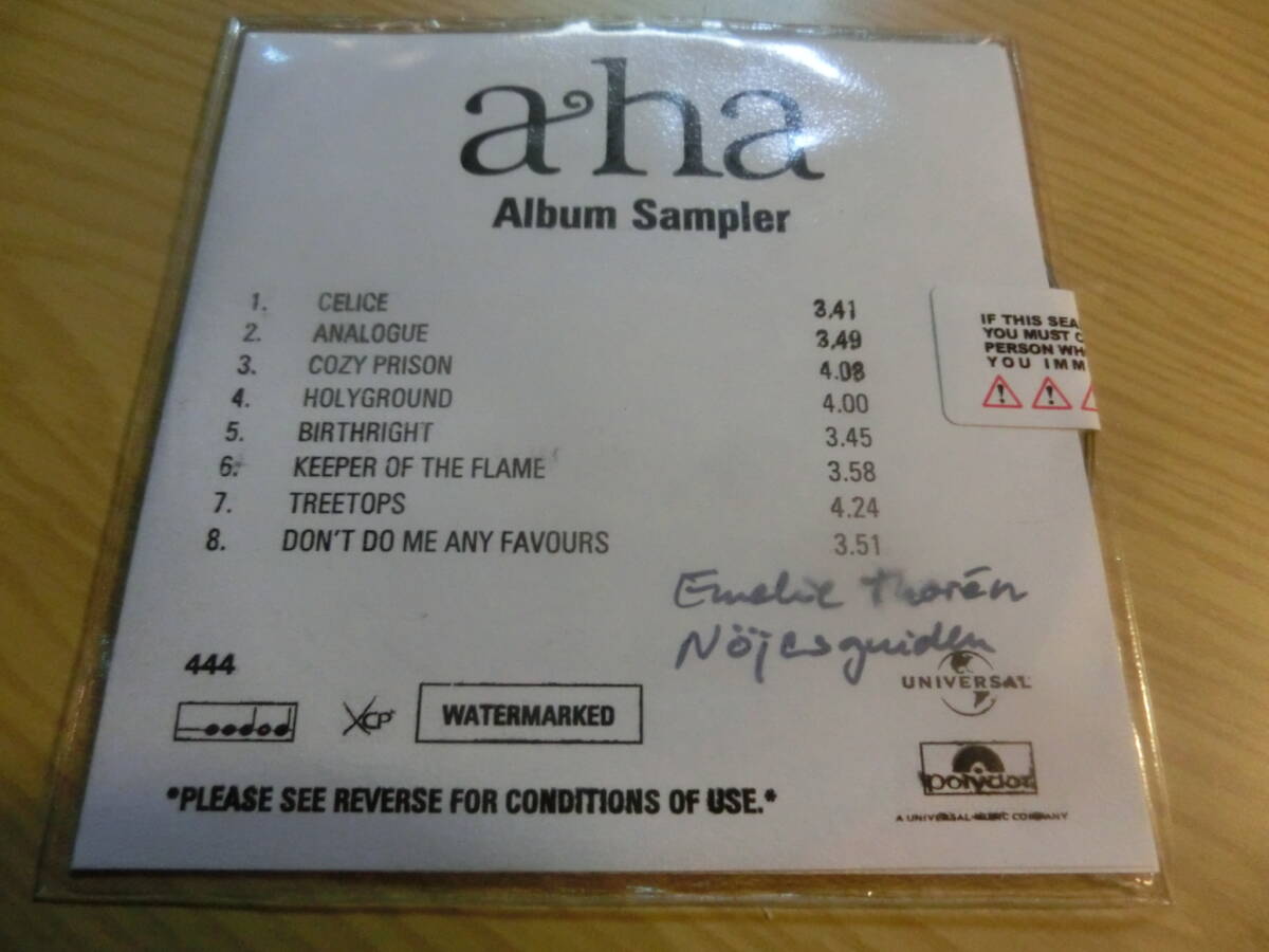 未開封 a-ha Morten Harket モートン ハルケット ANALOGUE ドイツ版 非売品 宣伝用 プロモ CD sampler SAVOY MAGNE F拍卖